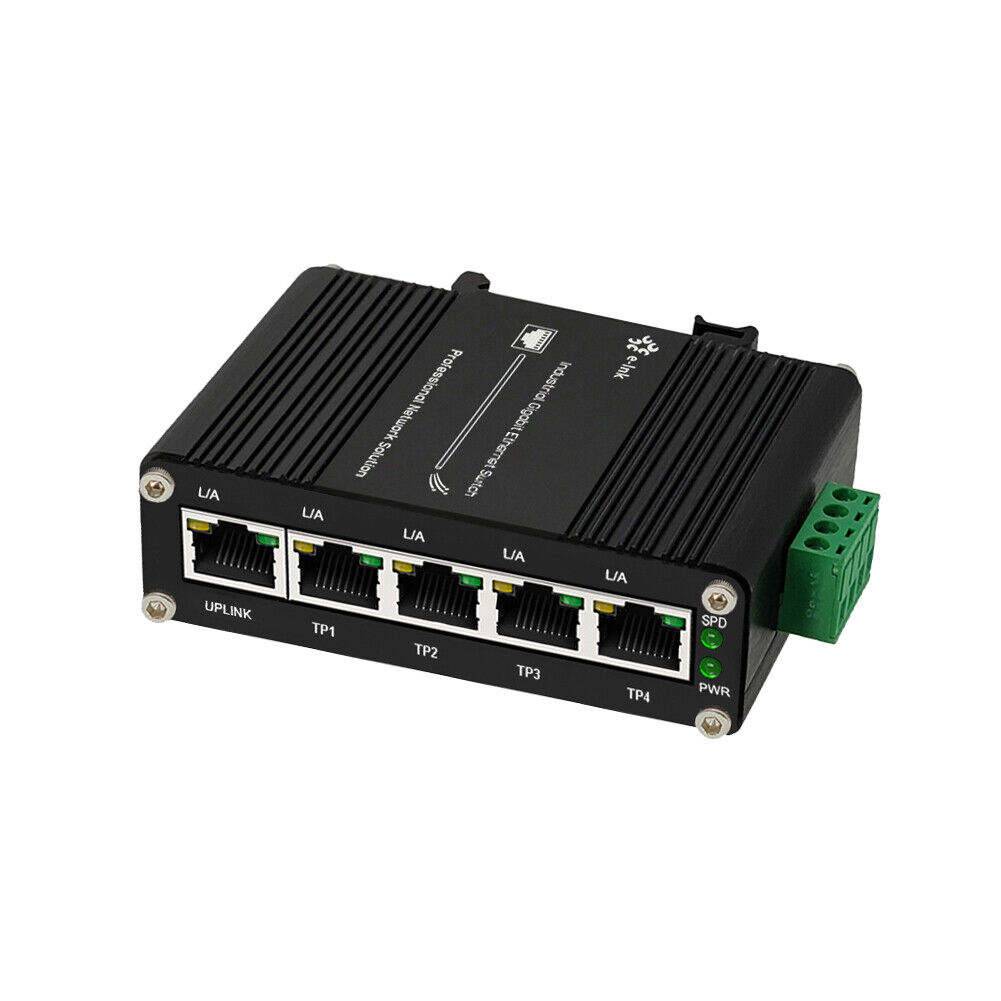 Mini Industrial 5 Port (PoE) Ethernet Switch 10/100/1000M gigabit RJ45 Switch