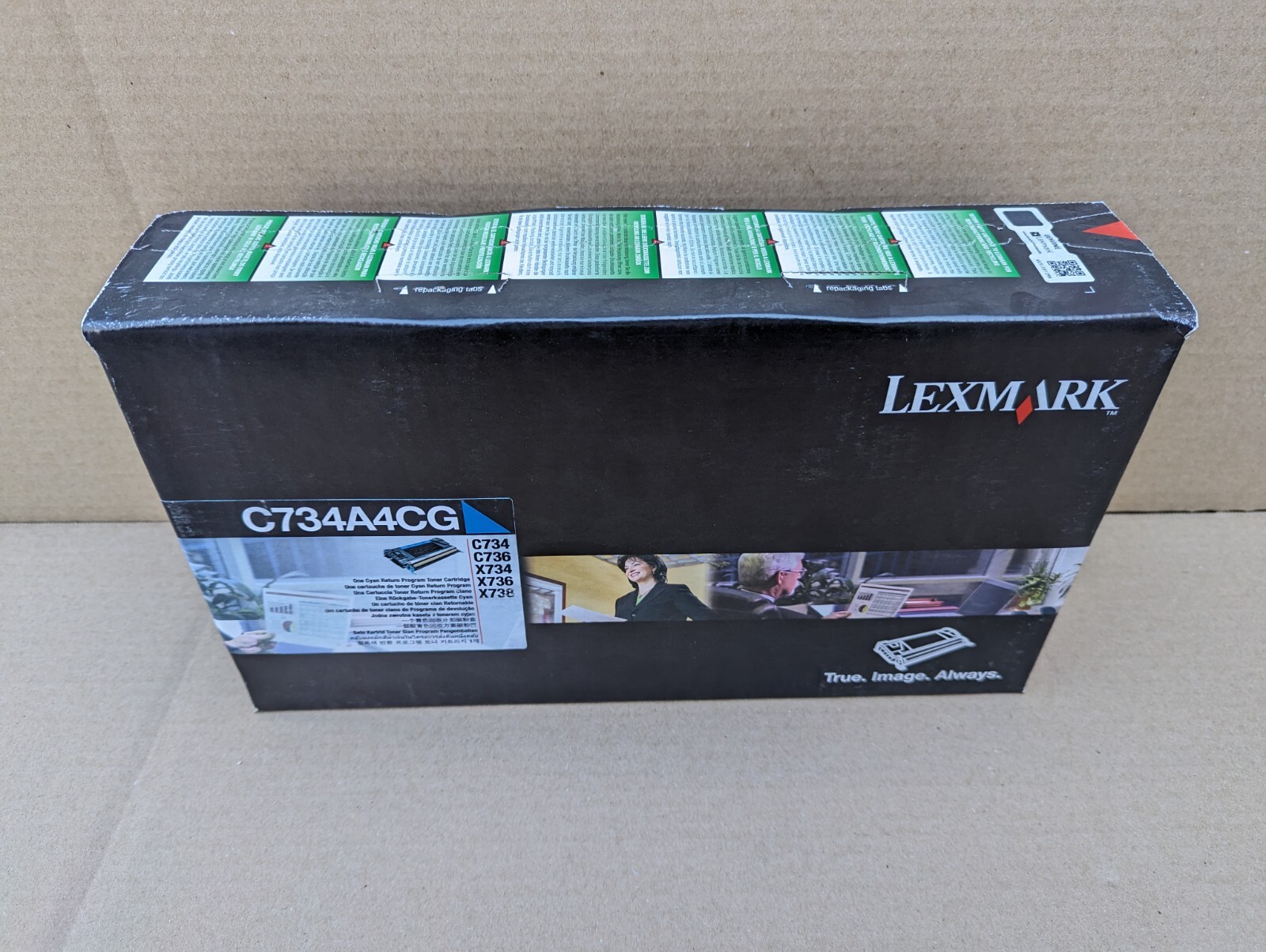 Lexmark C734A4CG Cyan Toner Cartridge Genuine C734 C736 X734 X736 X738