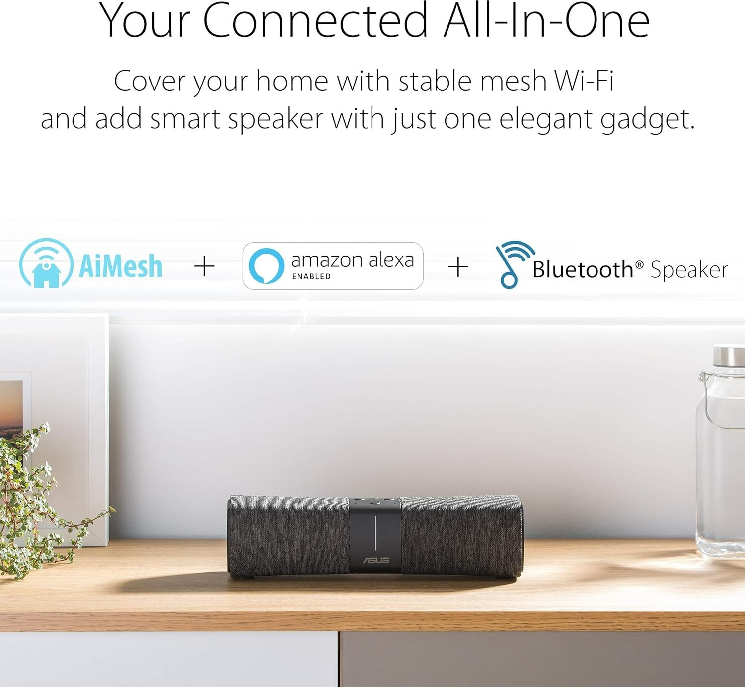 ASUS Lyra Voice Wireless AC2200 Tri-Band Mesh Wi-Fi Router & Bluetooth Speaker