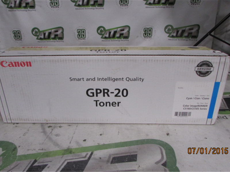Canon GPR 20 Toner Set CMYK Black Cyan Magenta Yellow New