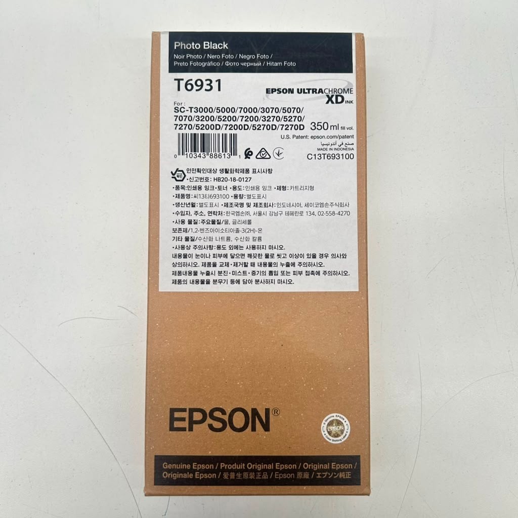 Epson Photo Black T6931 Ultra Chrome XD Ink Cartridge, 350 ml / 2028/07