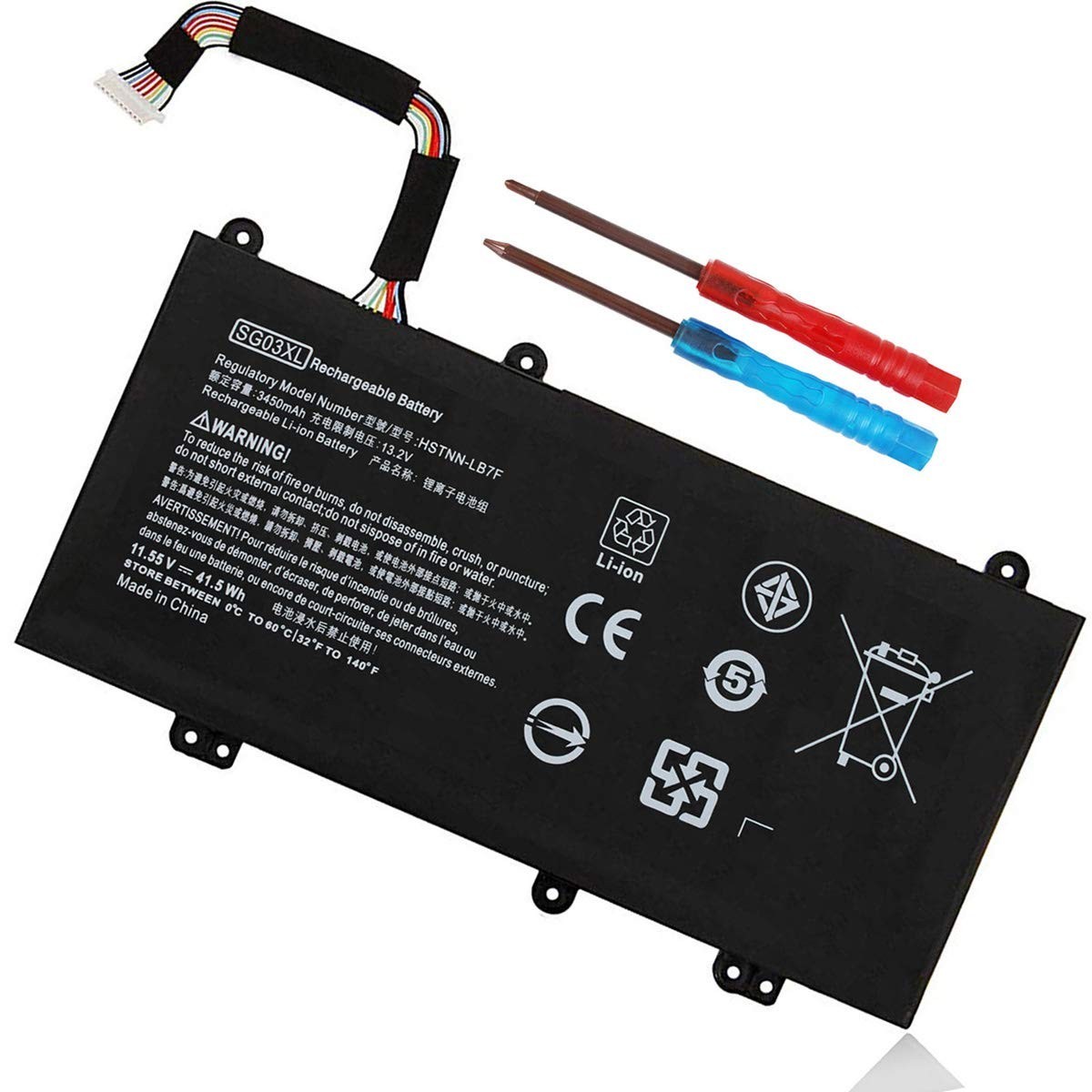 High-Capacity Replacement Battery for HP Envy M7 Series 11.55V 41.5Wh