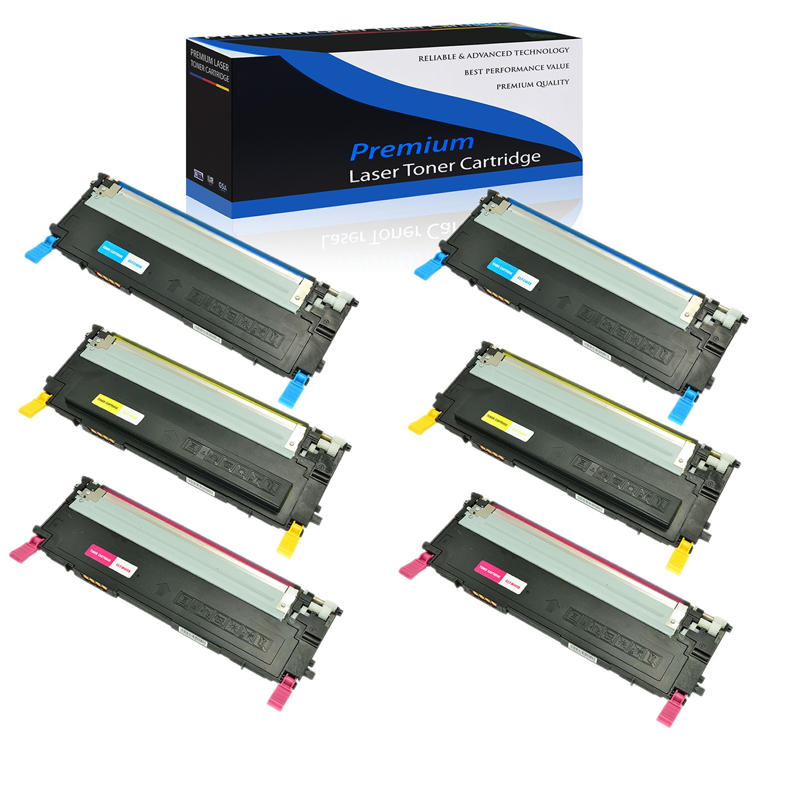 6PK CLT-409S C Y M Toner for Samsung CLX-3175 CLX-3175n CLX-3175fn CLX-3175fw
