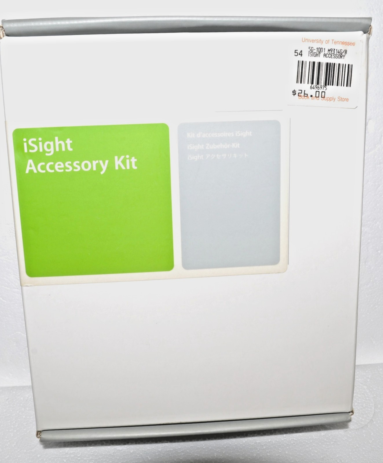APPLE iSight Accessory Kit with ORIGINAL BOX M9314G/B 2004 Open Box Not Complete