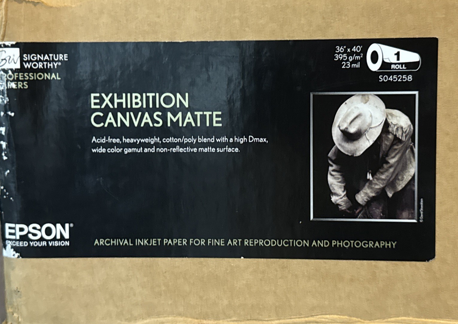 Epson Exhibition Canvas Matte, 36" x 40 ft. Roll S045258