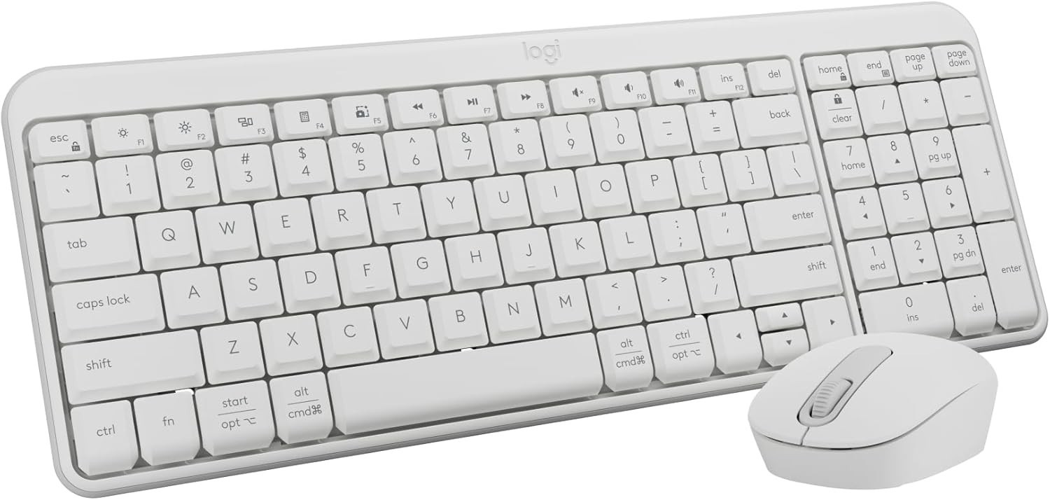 Logitech MK250 Bluetooth Wireless Mouse and Keyboard Combo Windows/MacOS - White