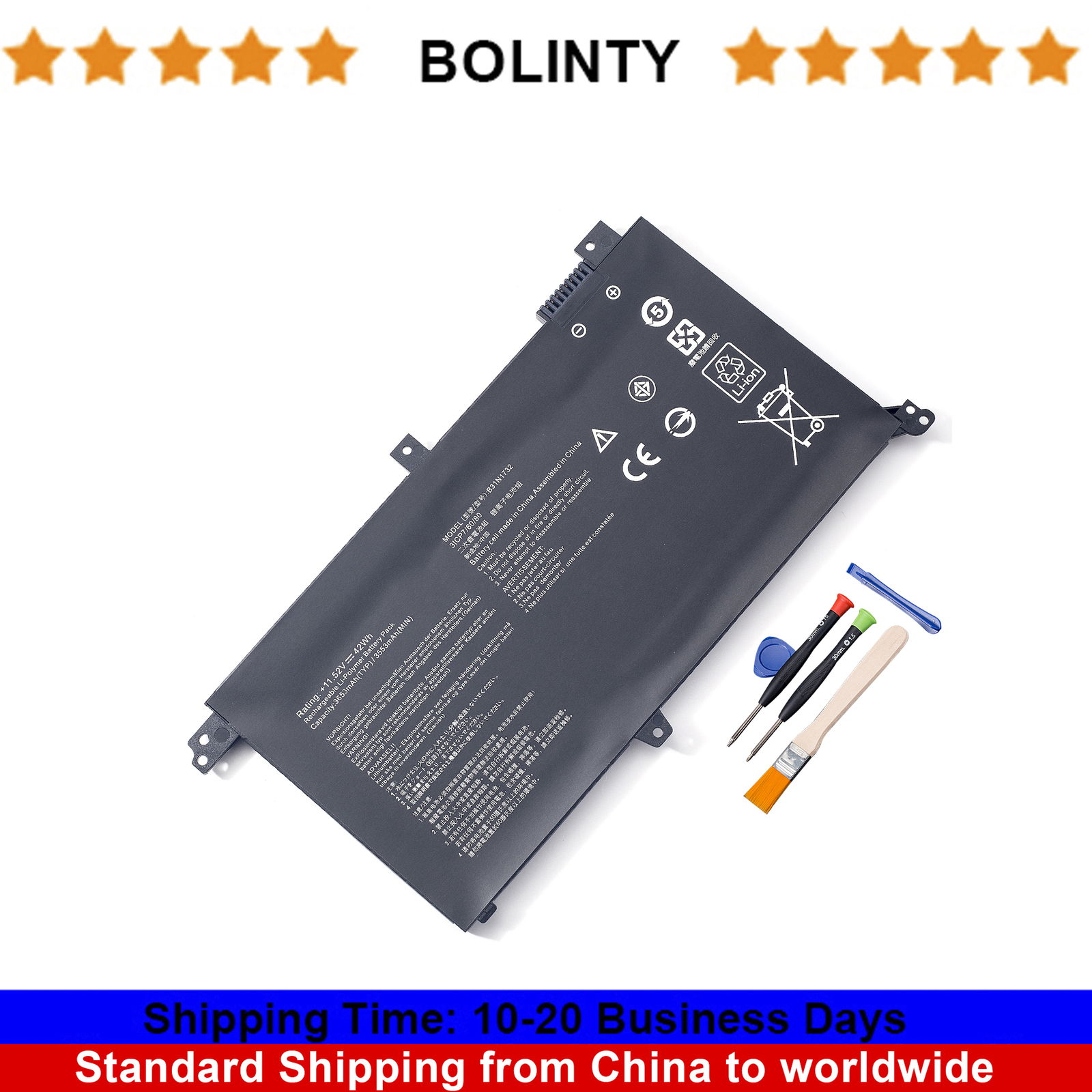 B31N1732 Laptop Battery For ASUS K571GT F571GD FX571GT R430FA R430FN V430FA