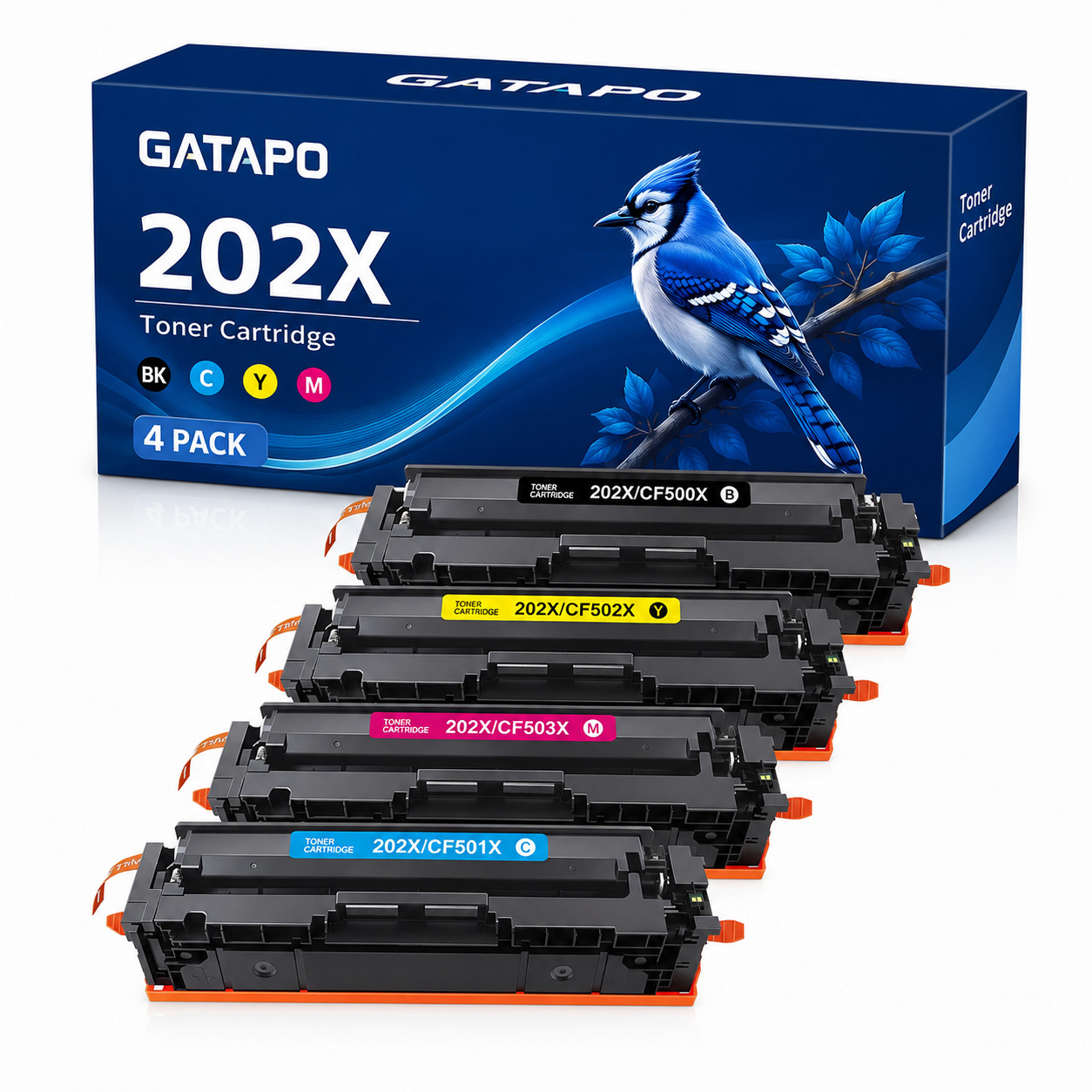 202X CF500X 4PK Toner Cartridge Set for M254dw M281fdw M280nw M281cdw M254nw 4pk