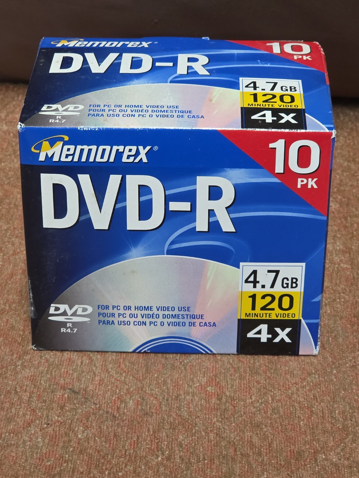 Memorex DVD-R 4.7GB 120 Minute 10pk New