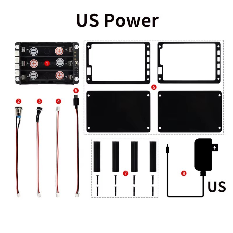 SHCHV UPS HAT for Raspberry Pi 5/4B/3B+ 18650 Battery I2C Power Board