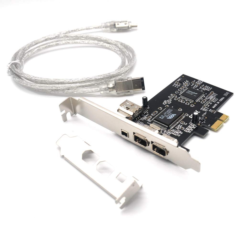 Padarsey PCIe 3 Ports 1394A Firewire Expansion Card, PCI Express (1X) to Exte...