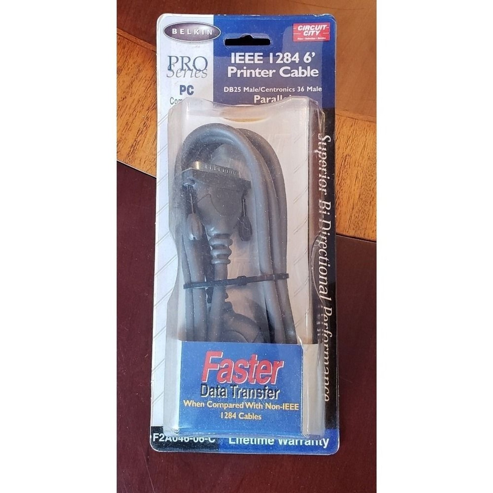 Belkin Pro Series 6' IEEE 1284 Printer Cable DB25‎ Male/Centronics 36 B Male