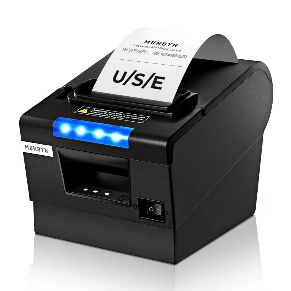 P068 Thermal Receipt Printer 80mm 3 1/8" POS Printer Auto Cutter