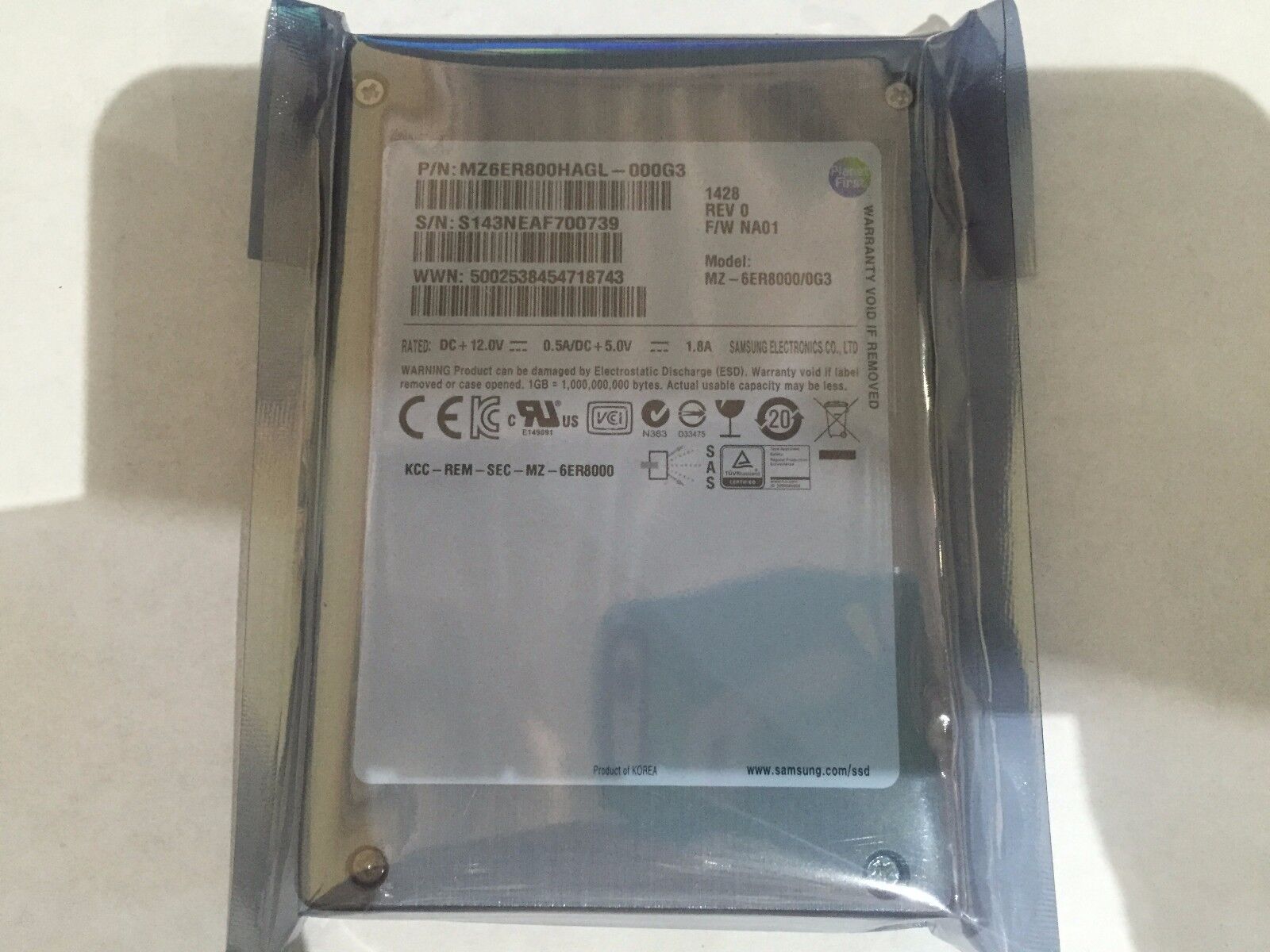 Samsung SM1625 800GB 6G 2.5