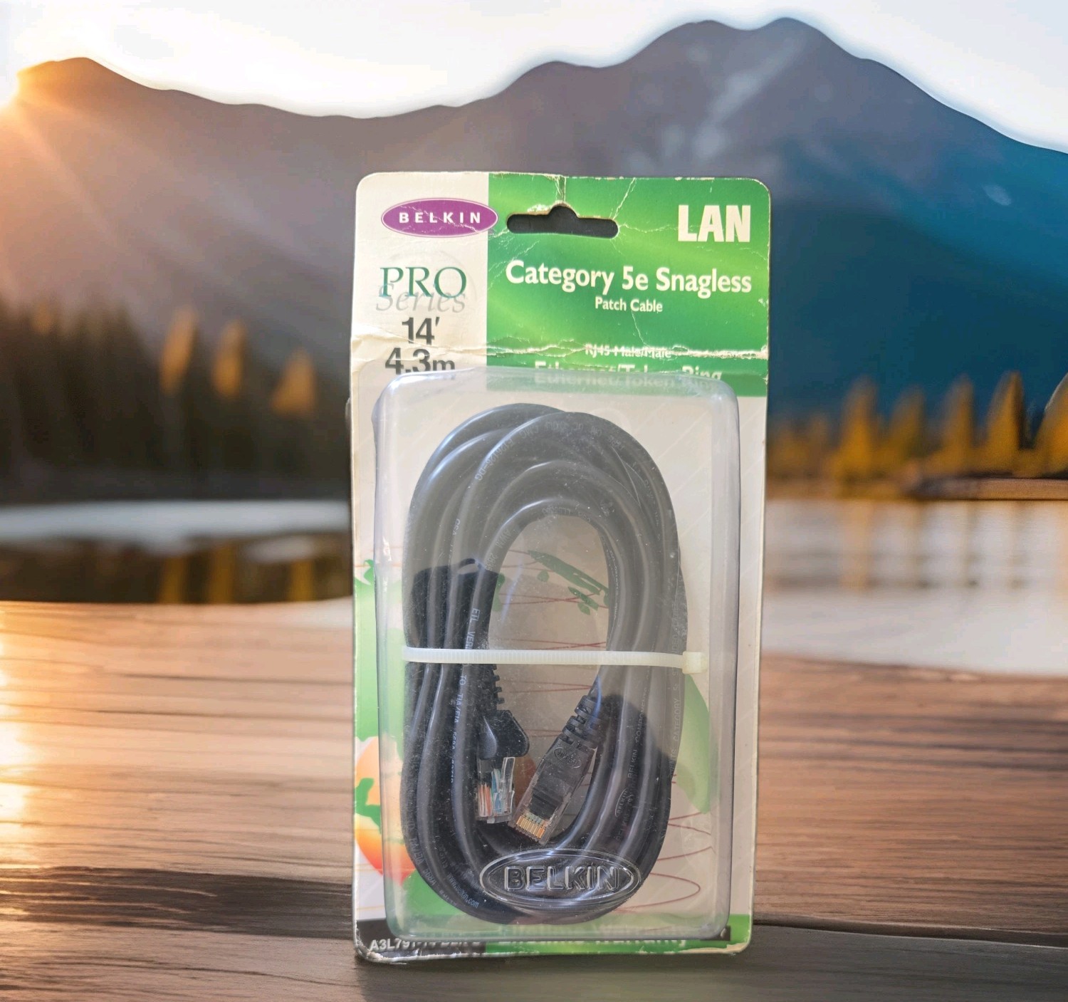 Belkin Cat5e Network Cable - Rj-45 Male 14ft Black -a3l79114blks-