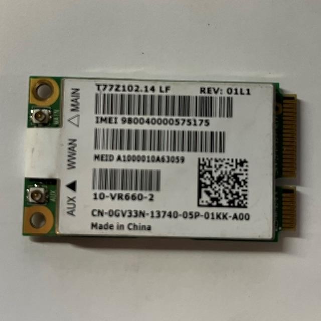 (Lot of 7) Wireless 5620 DW5620 Mini-PCI Express Broadband WWAN-GV33N