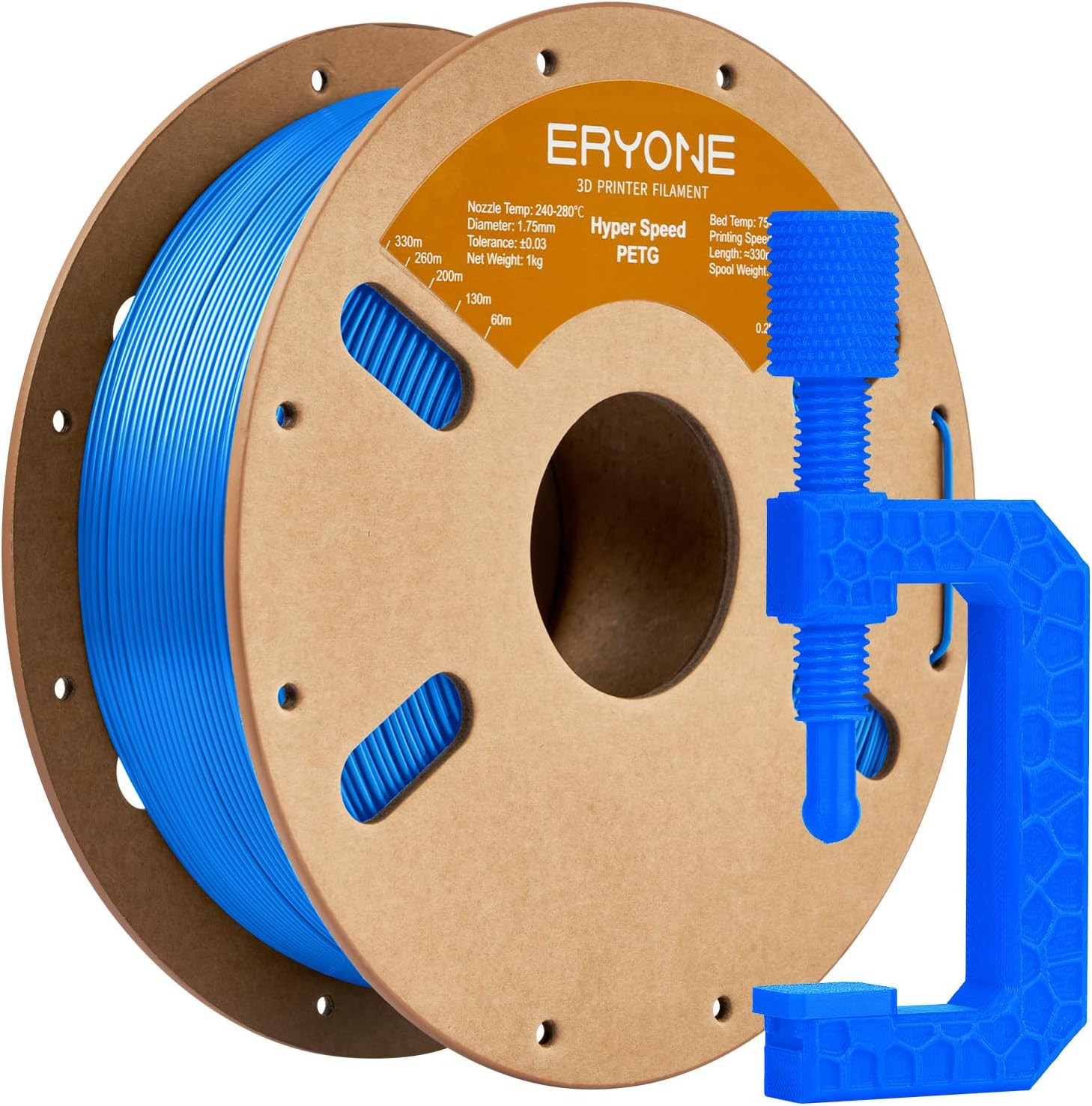 ERYONE Rapid PETG Filament 1.75Mm +/- 0.03Mm, High Speed 30-500Mm/S 3D Printing
