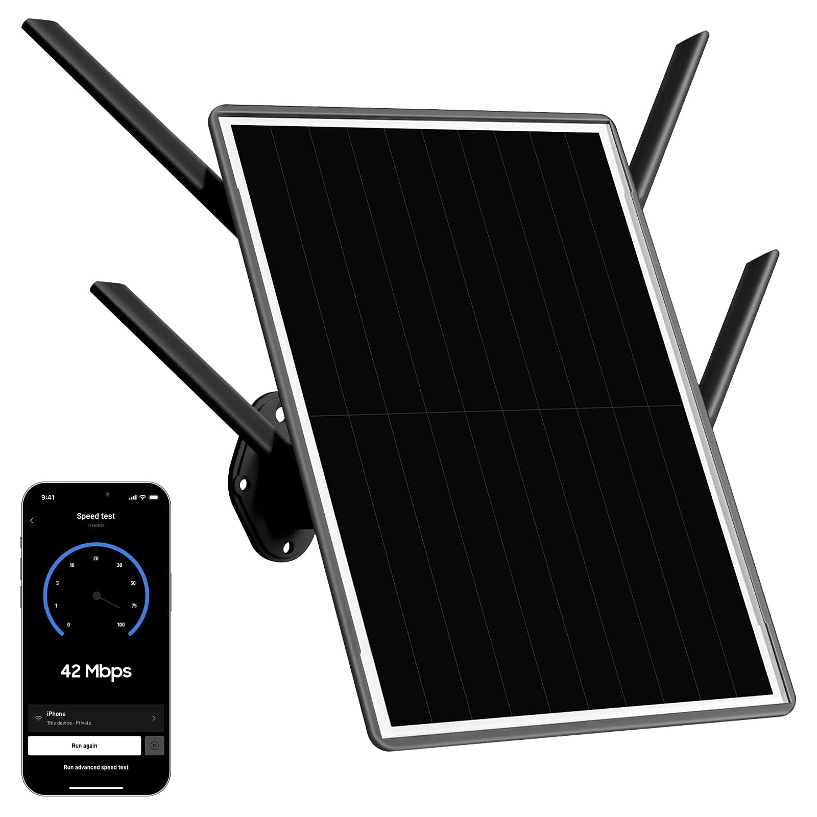 Solar Powered Outdoor WiFi Extender, 15W Solar WiFi Repeater Signal Booster, ...