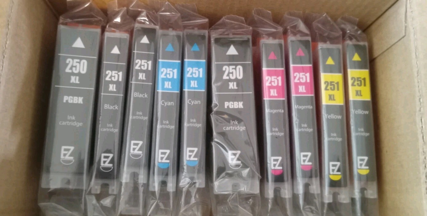 Ezink 250xl-251xl Printer Ink Lot Of 10