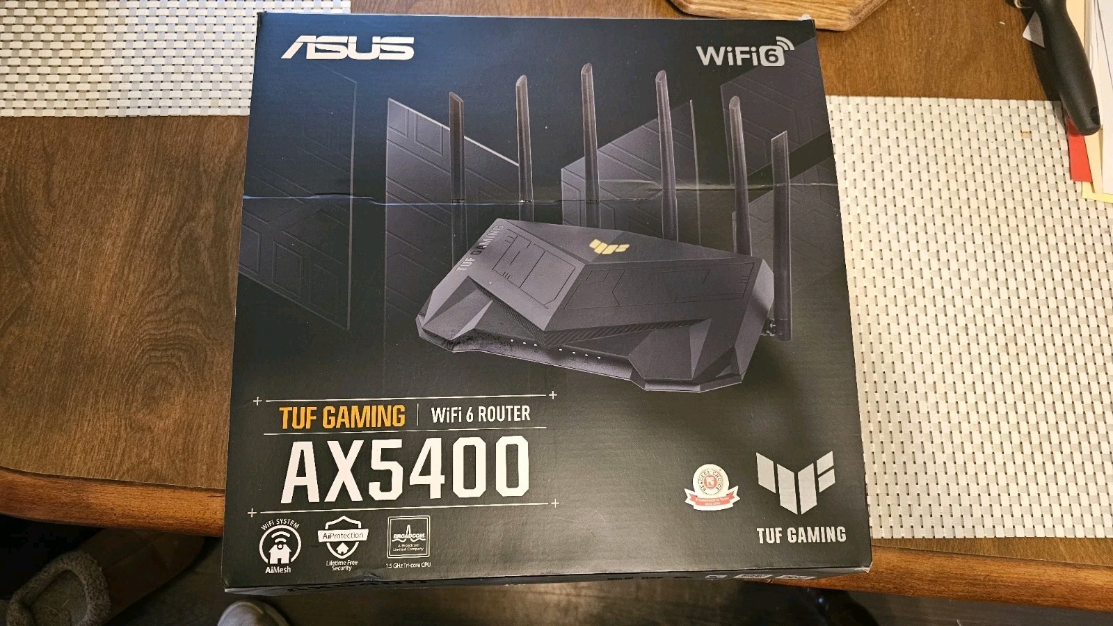 Asus AX5400 Black 2.4 Ghz Ethernet Port Dual Band Wi-Fi 6 TUF Gaming Router