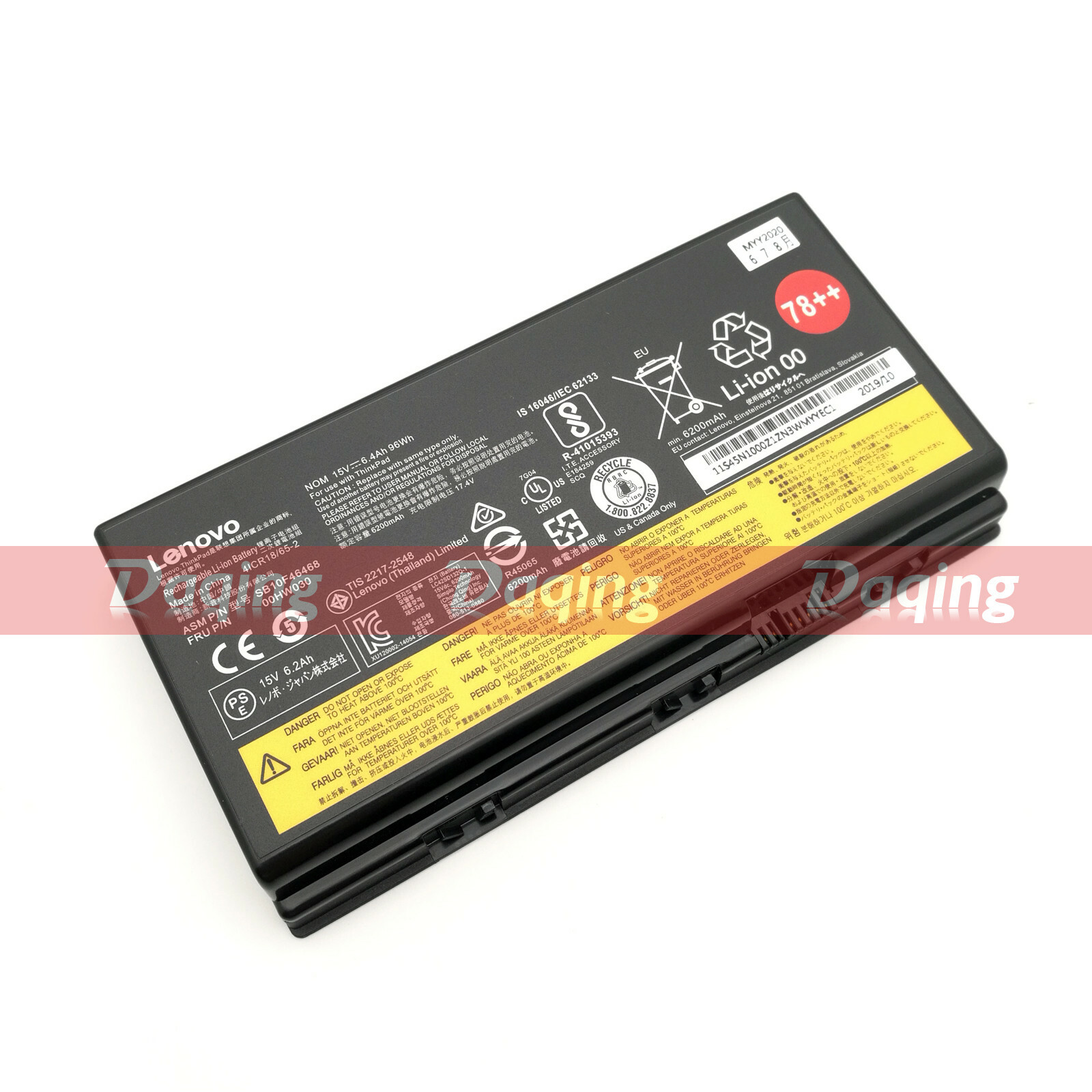 New Original 00HW030 78++ Battery for Lenovo ThinkPad P70 P71 01AV451 SB10F46468