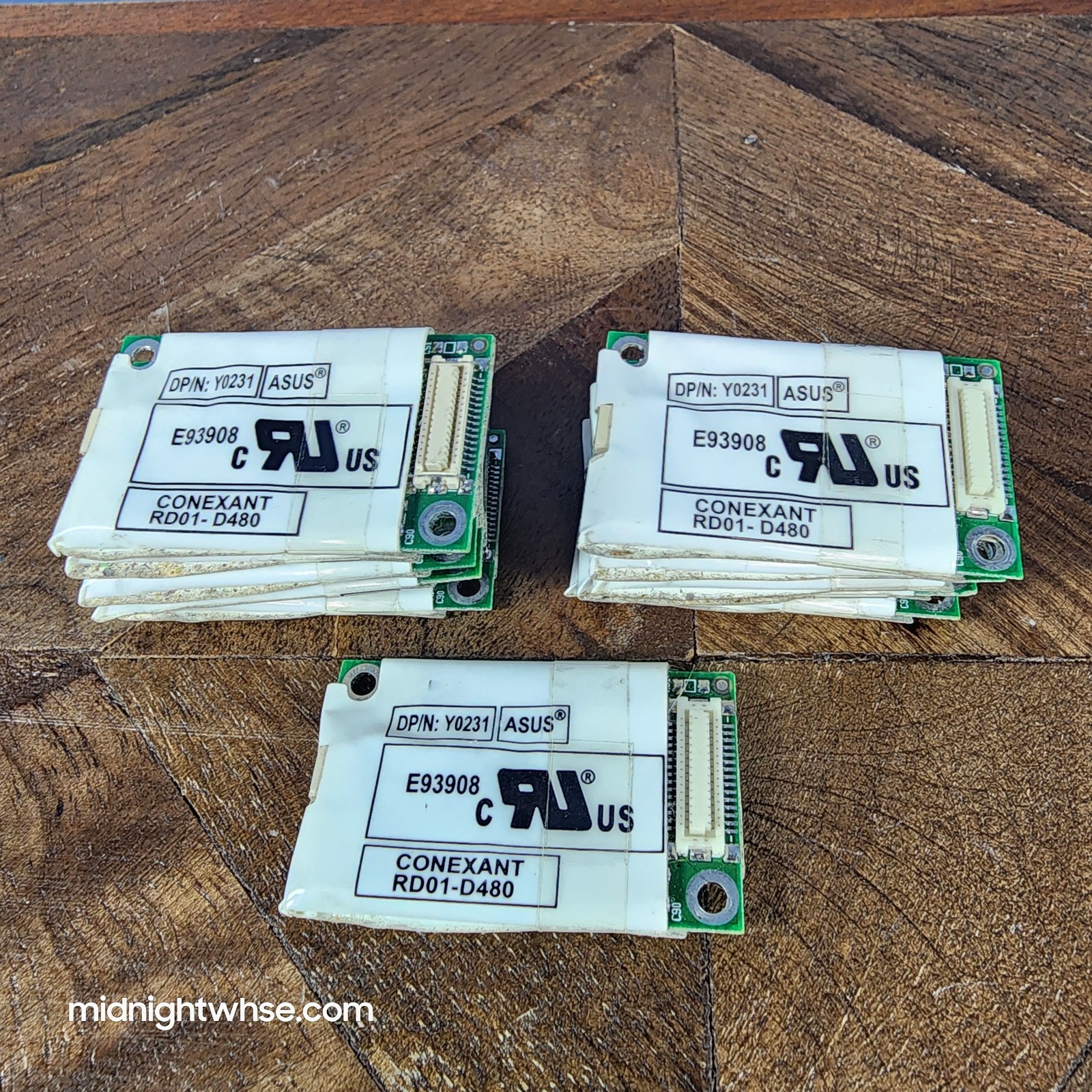 Bulk Lot of 11 ASUS / Dell Y0231 Conexant RD01-D480 56K V.92 Laptop Modem Cards