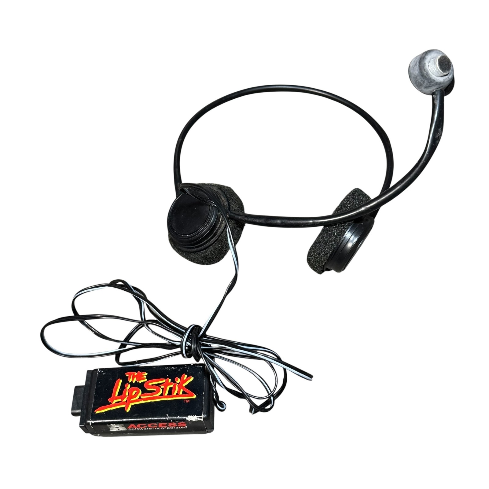 Vintage Access Software The LipStik Black Headset Microphone PC Untested