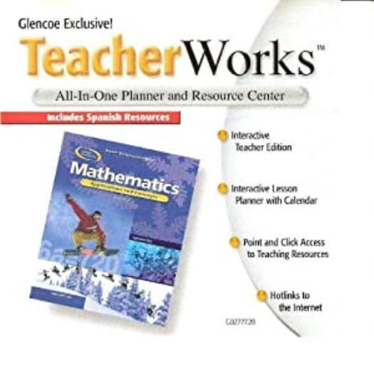 Glencoe Mathematics: Applications & Concepts TeacherWorks 2 PC MAC CD lessons