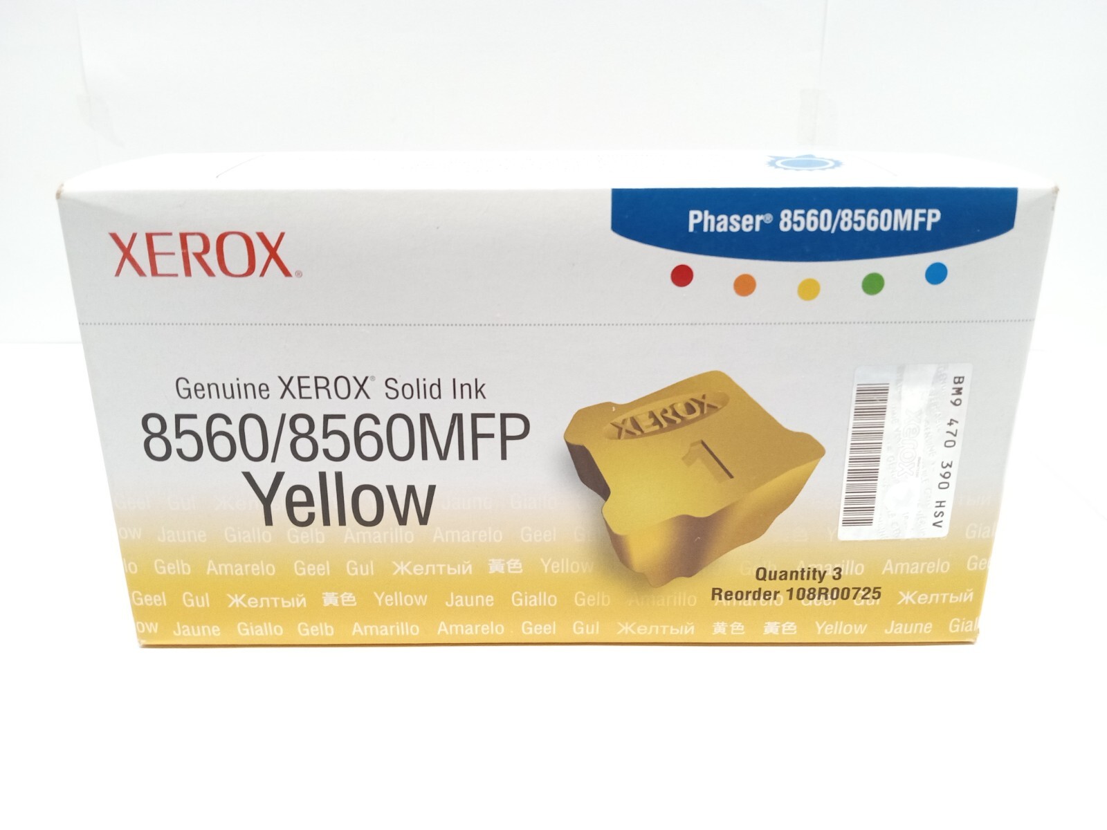 Genuine Xerox Phaser 8560/8560MFP Yellow Solid Ink 108R00725