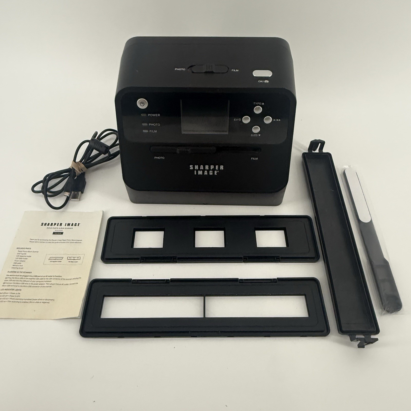 Sharper Image Rapid Photo Album Scanner 205799 Photo Film Slide Scanner w/ Trays