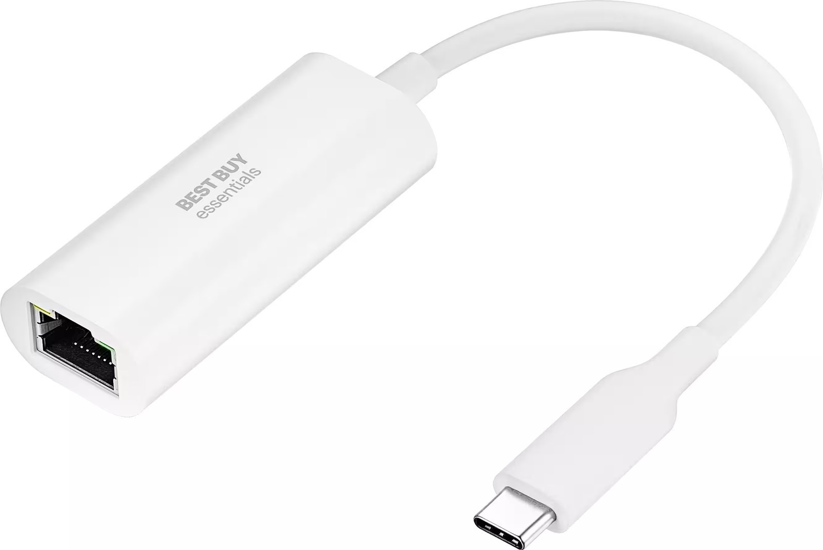 Best Buy Essentials USB-C to Ethernet Adapter White