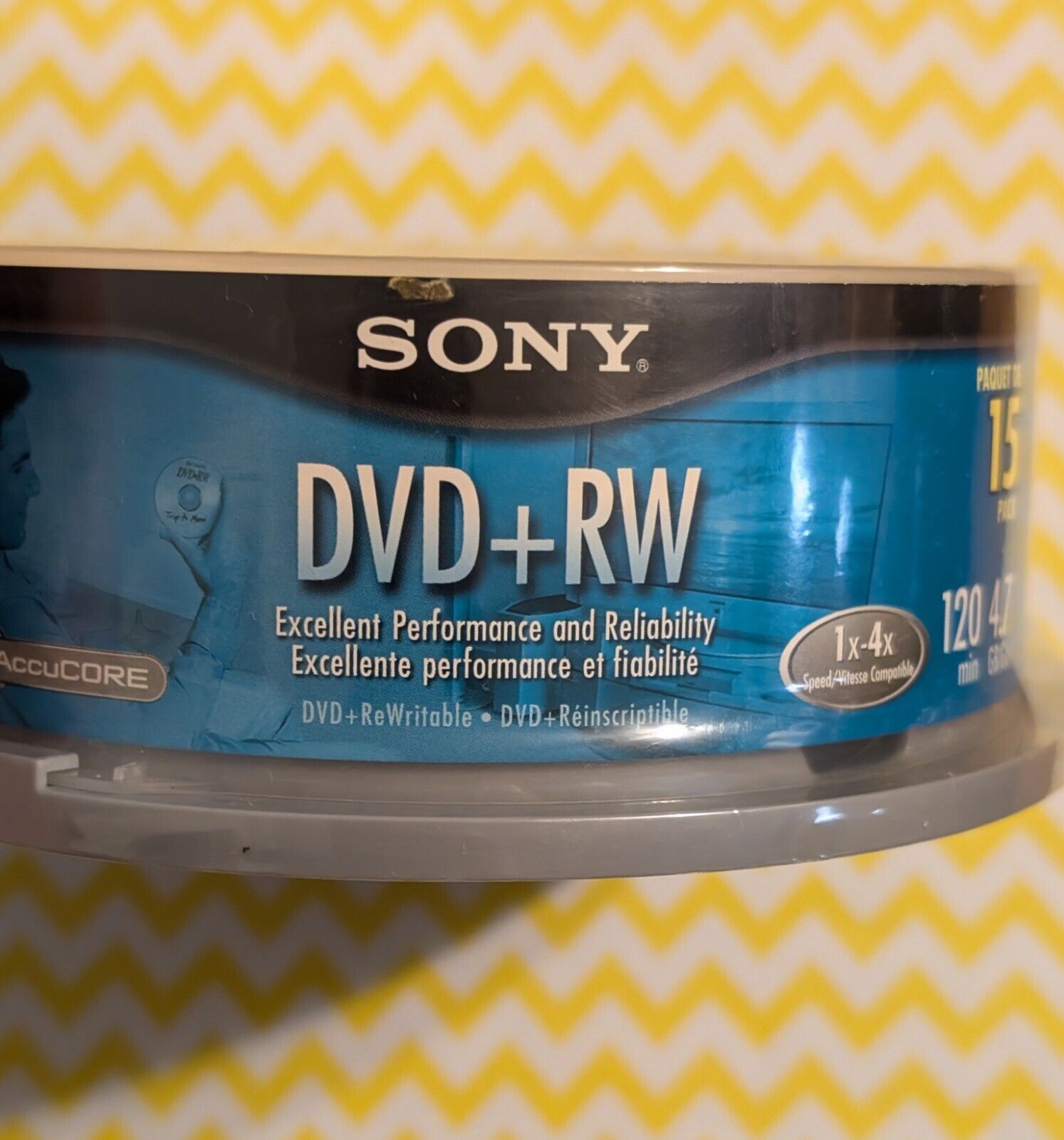 Sony DVD + RW (2006) 15 Pack Spindle  4.7GB 120 Min Discs ReWritable Blank Media