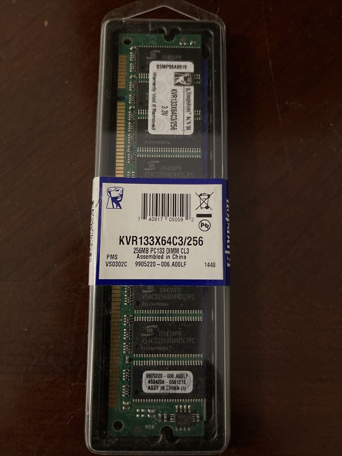 Kingston KVR133X64C3/256 PC133 256MB RAM Memory