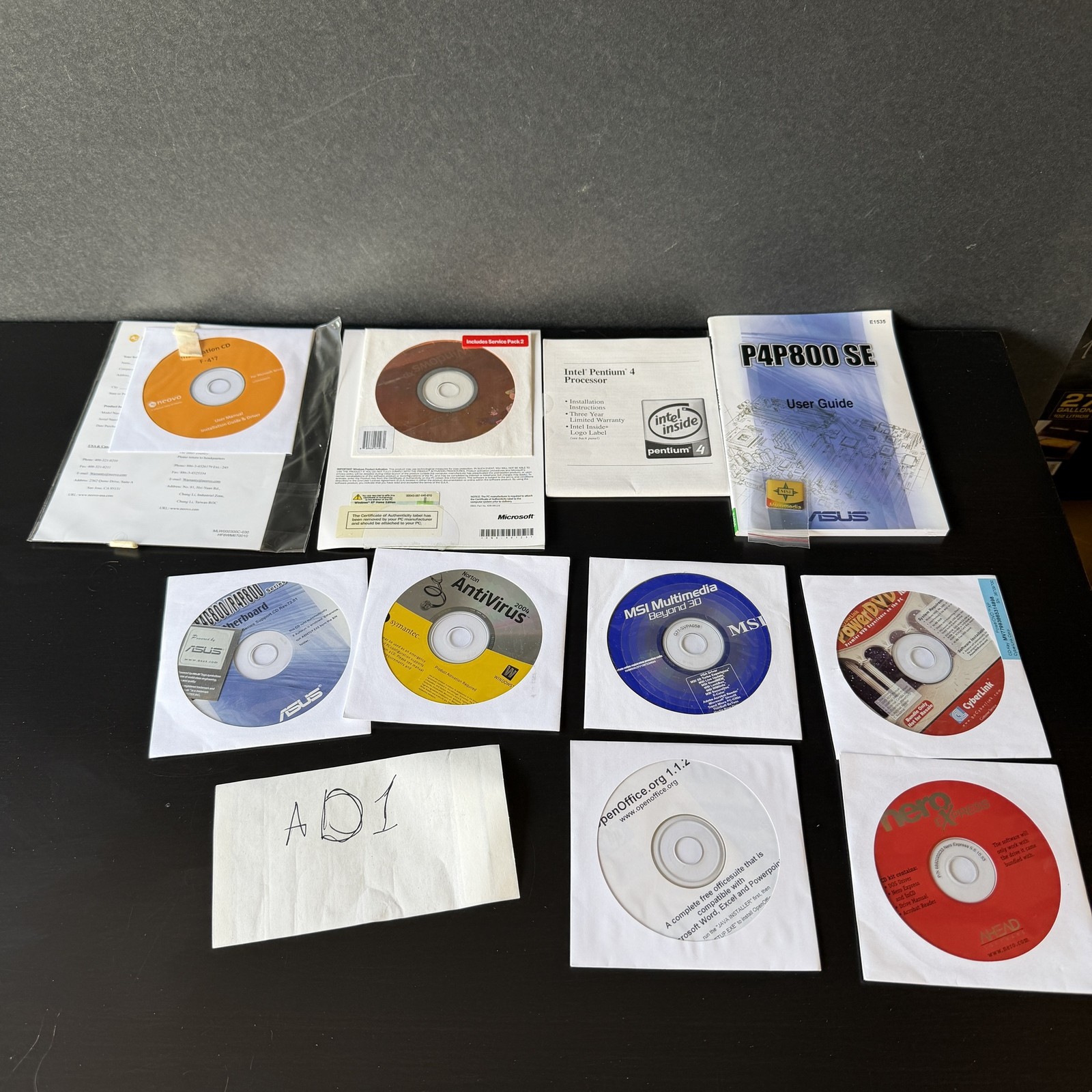 Vintage PC Software Lot Windows XP ASUS P4P800 Intel Pentium 4 Drivers AD1