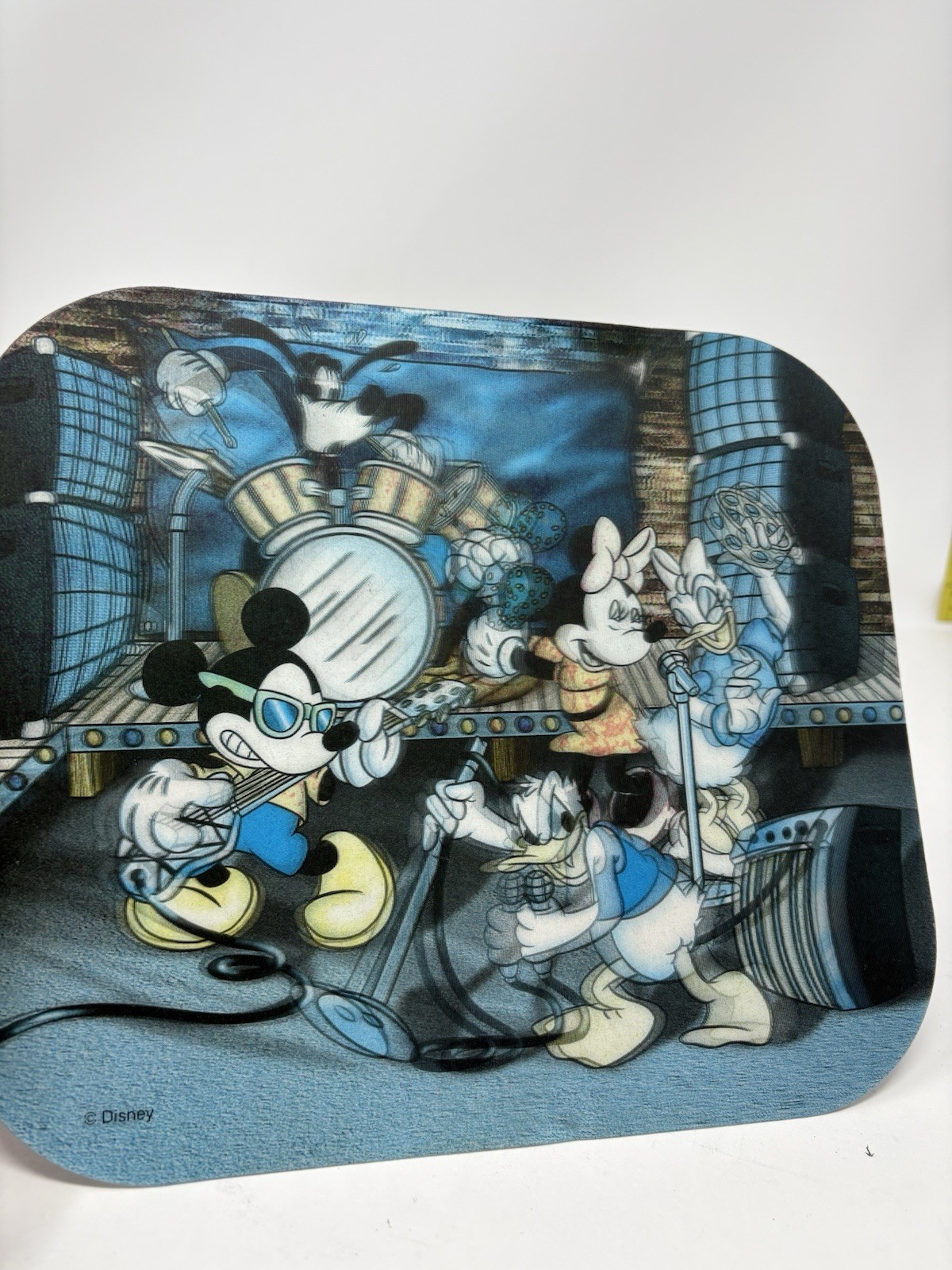 Vintage Holographic 3D Rock N Roll Disney Mickey & Friends Computer Mouse Pad
