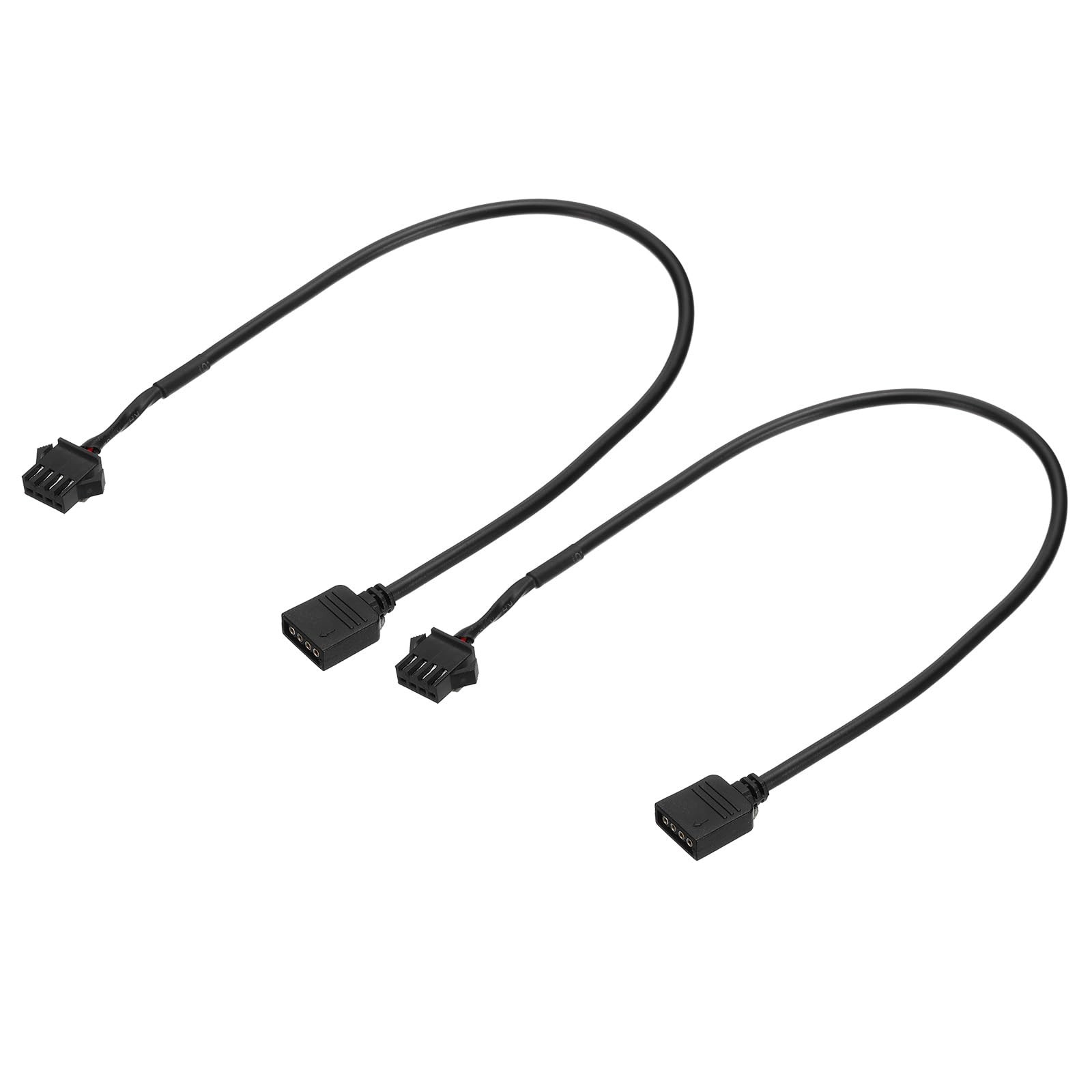 12V 4 Pin to SM4P Female Splitter Cable, 2 Pcs PWM Fans RGB Power Cord ARGB E...