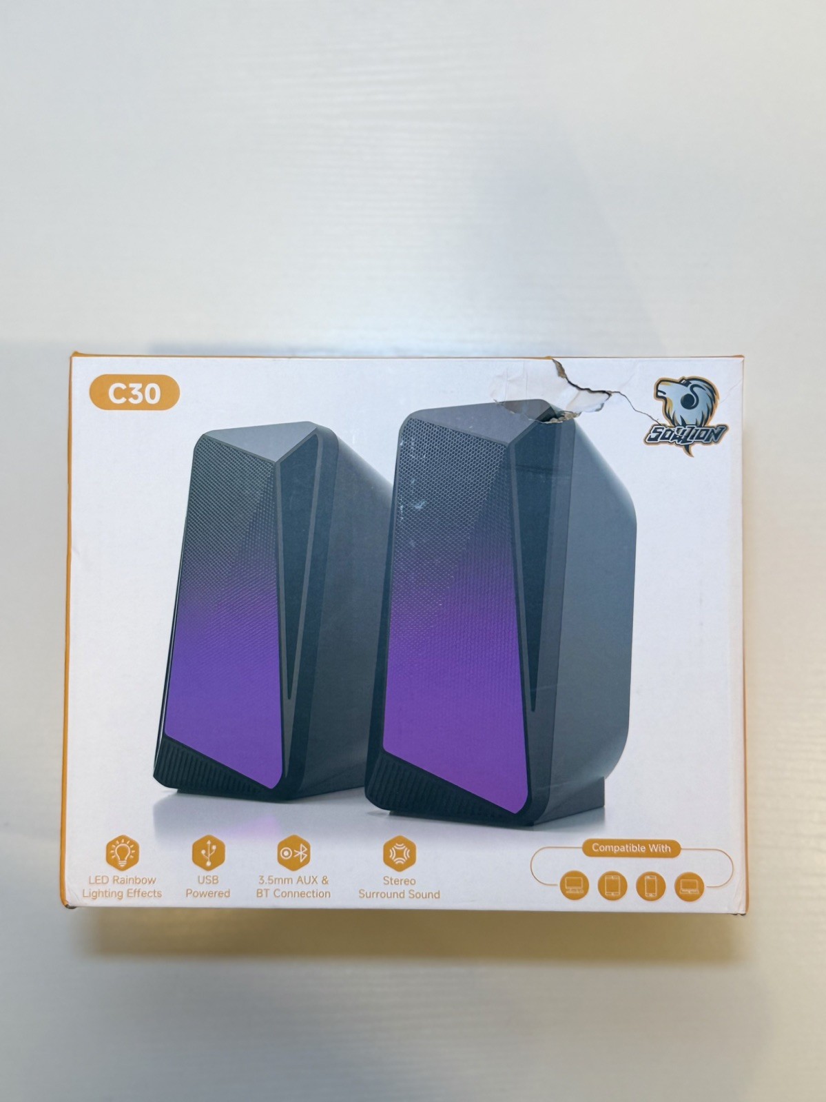 2 0 Computer Speakers USB Powered 3 5 mm  Bluetooth Speakers for Desk