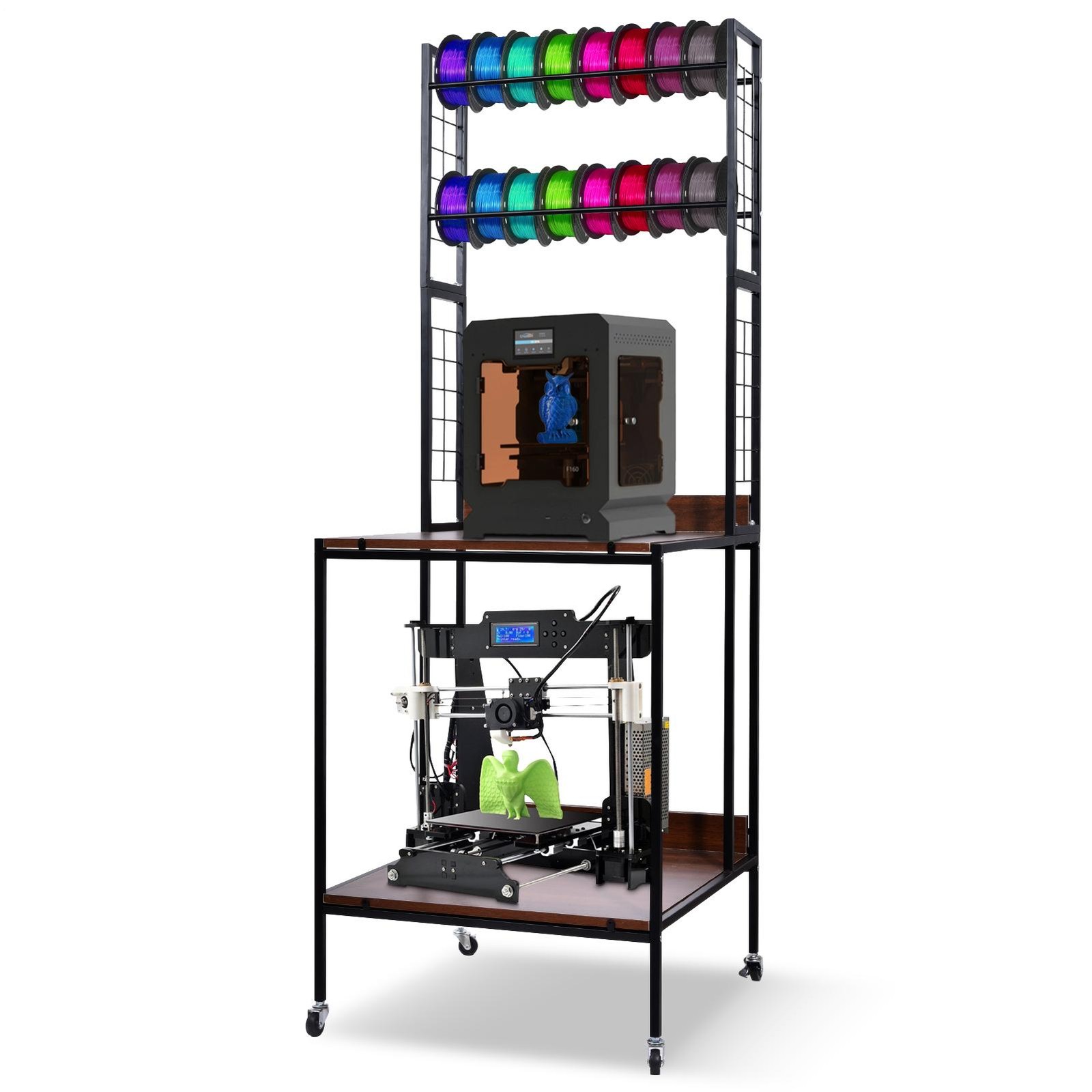 3D Printer Stand with Filament Storage, Sturdy Heavy Duty Workbench