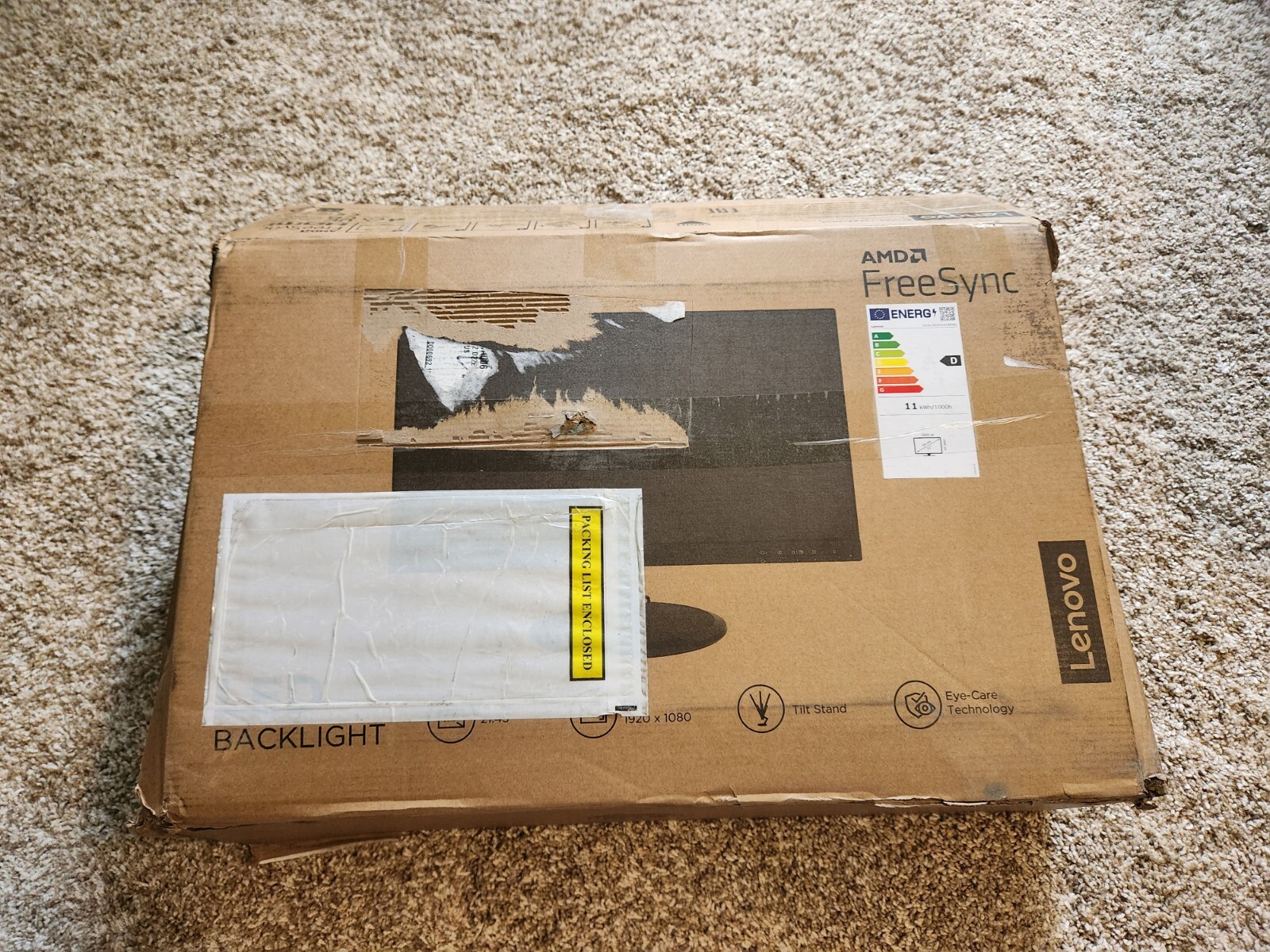 Lenovo D22E-20 (66D2KCC6US) 21.5'' FHD VA LCD WLED Widescreen Monitor - Black
