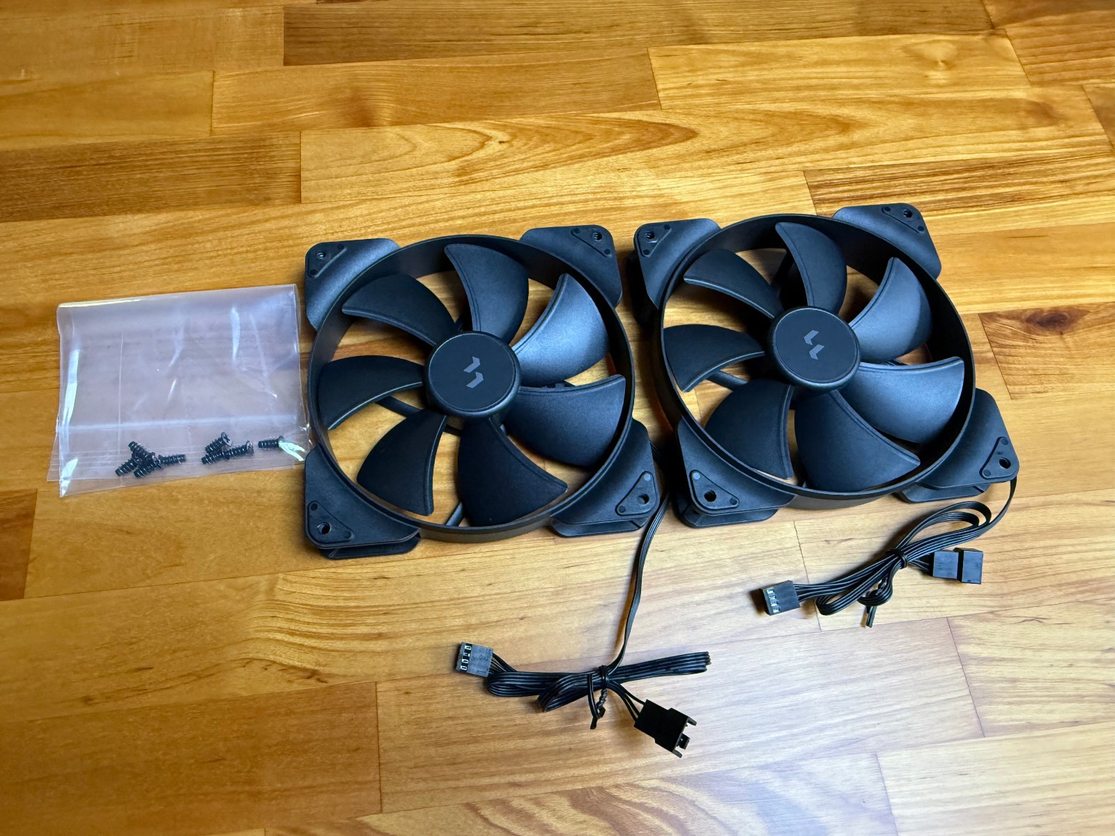 Set of 2 - Fractal Design Aspect 14 PWM Black 140mm 500-1700 RPM Case Fans