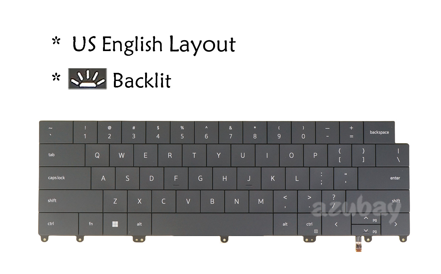 US UK Spanish Russian Keyboard for DELL XPS 13 Plus 9320 9340 9345 9350 Backlit