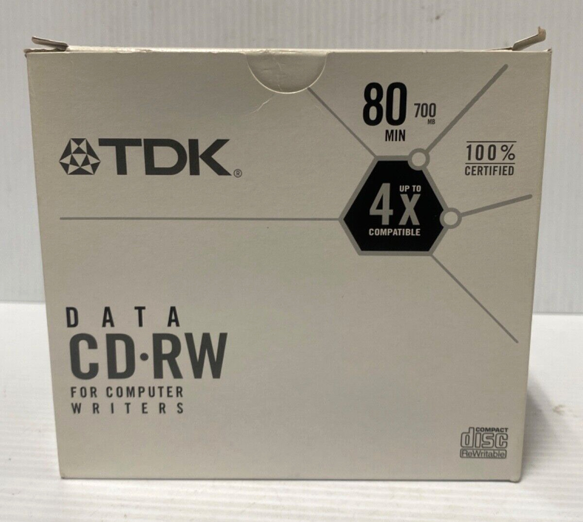 TDK DATA CD-RW For Computer Writers 80min 700MB - QTY 9 Discs (FC208-3Q2113