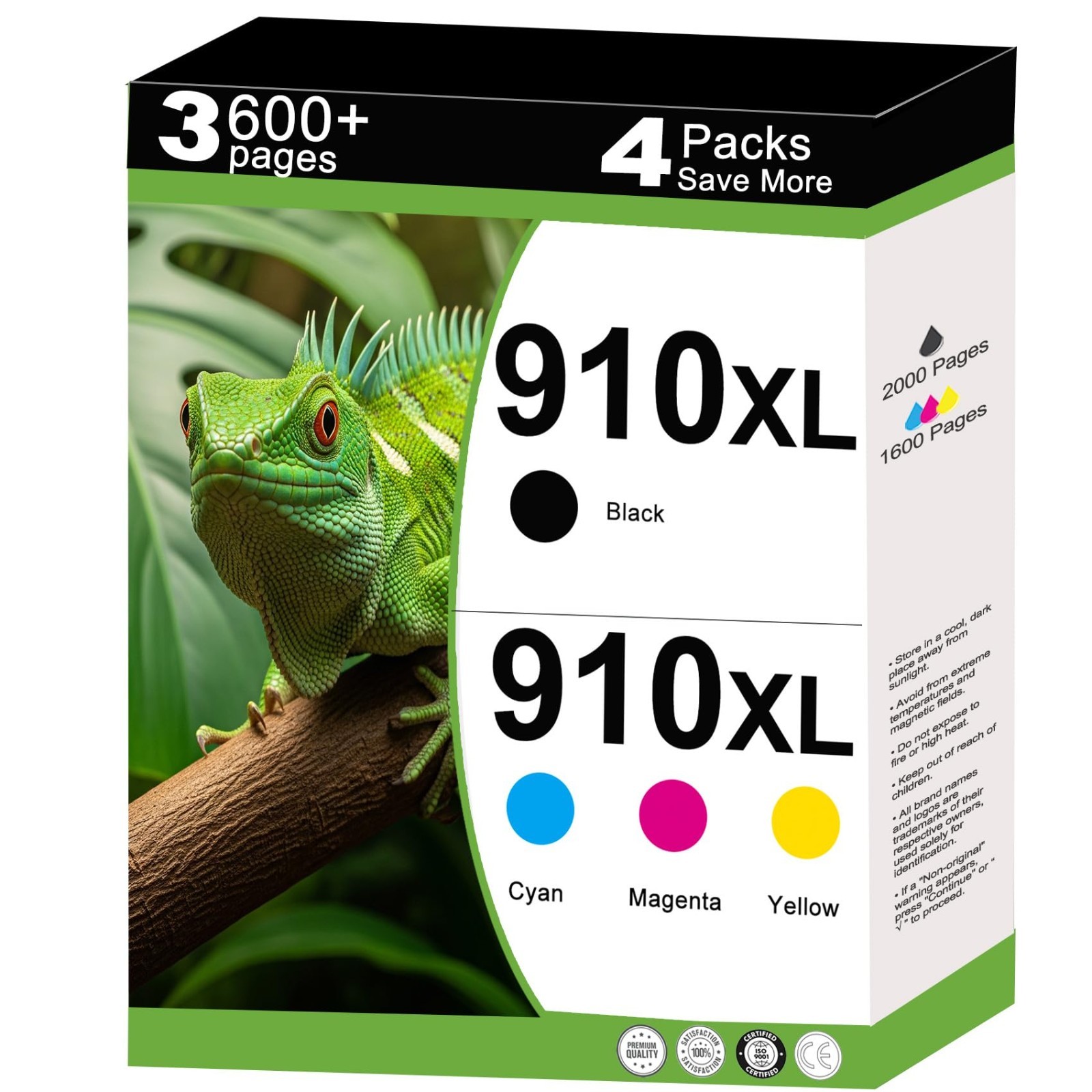 910XL Ink Cartridges 4 Pack for HP OfficeJet Pro 8010 8025e 8035e