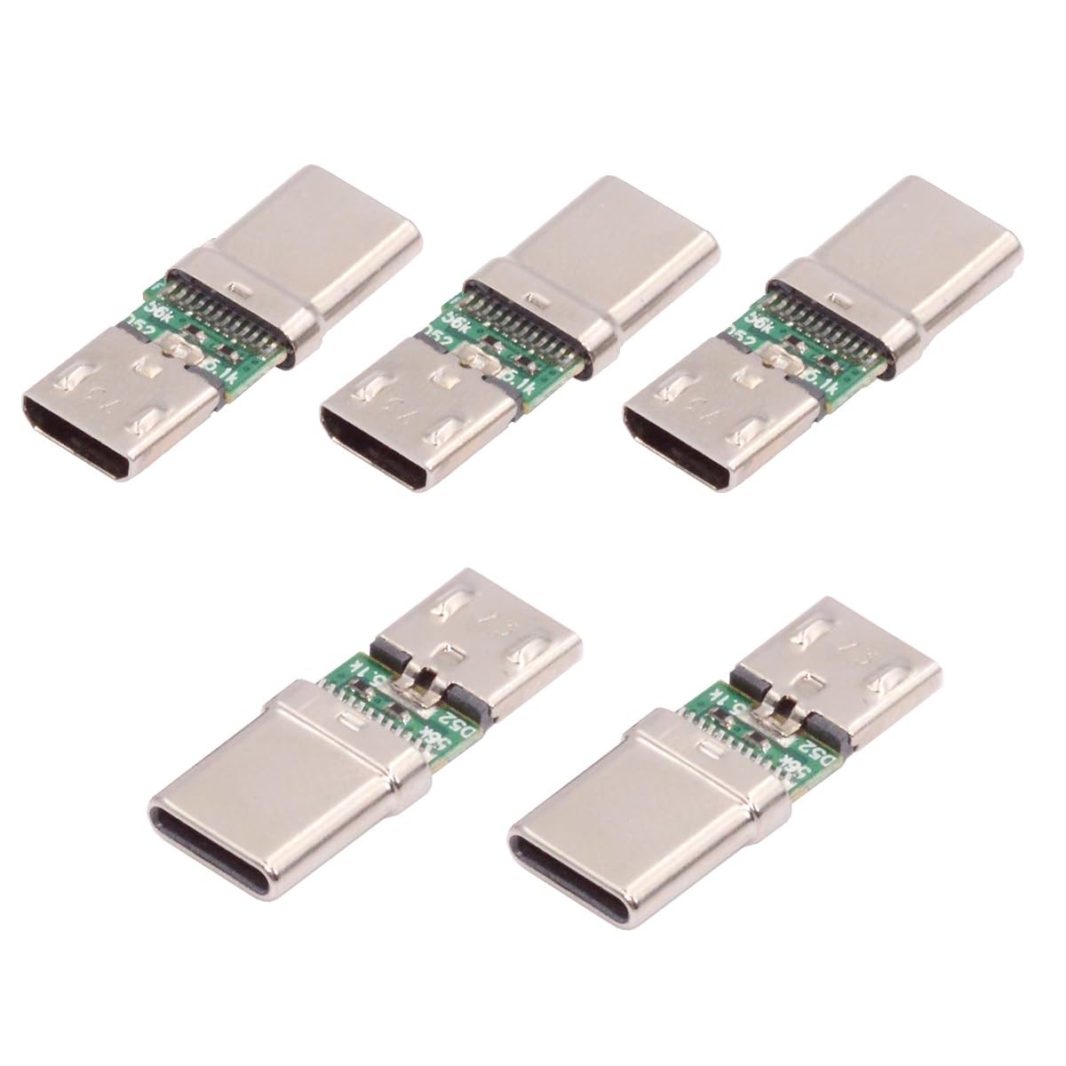 5pcs/lot Micro USB 2.0 5Pin Adapter Female Connector to USB Type-C Male Power...