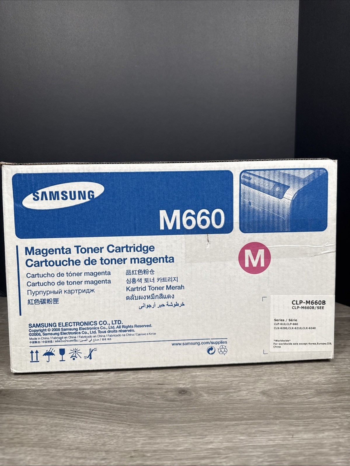 SAMSUNG CLP-M660B ST924A GENUINE MAGENTA TONER CLP-610/CLP-660/CLX-6200/6210