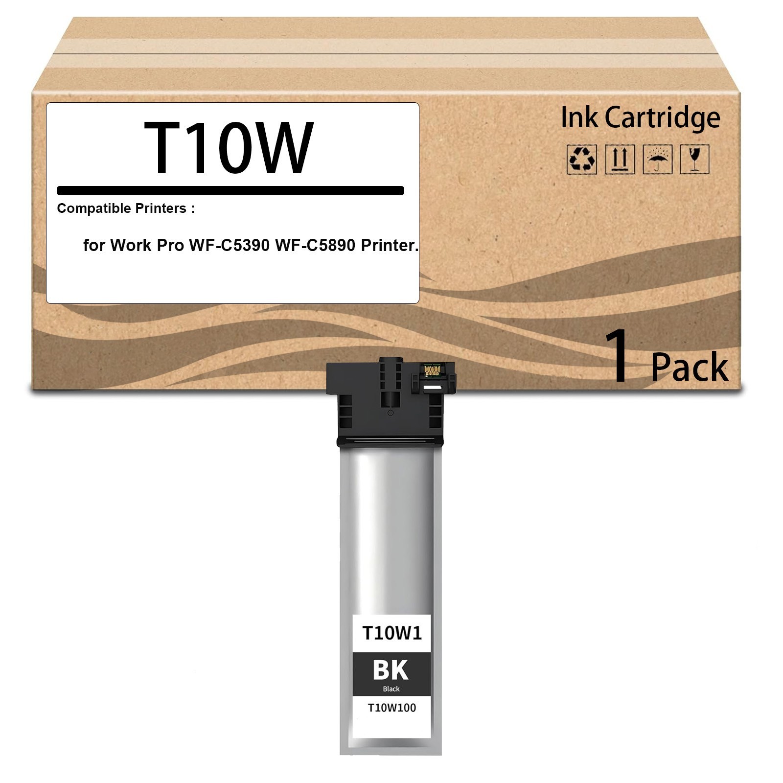 1 Pack T10W T10W100  Ink Cartridge for Work Porce Pro WF-C5390 WF-C5890 Printer