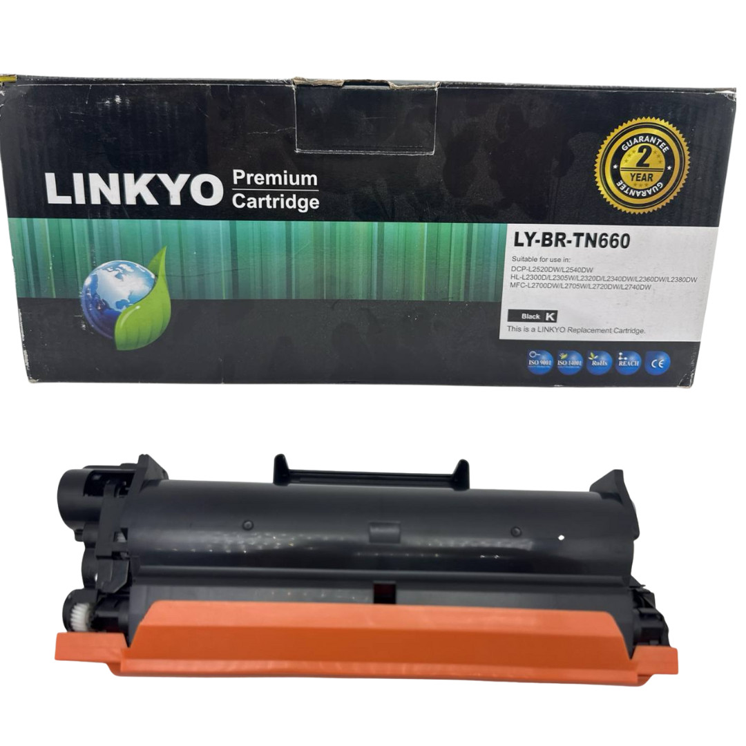 Linkyo LY-BR-TN660 Black Premium Cartridge for Brother HL-L2300D DCP-L2520DW