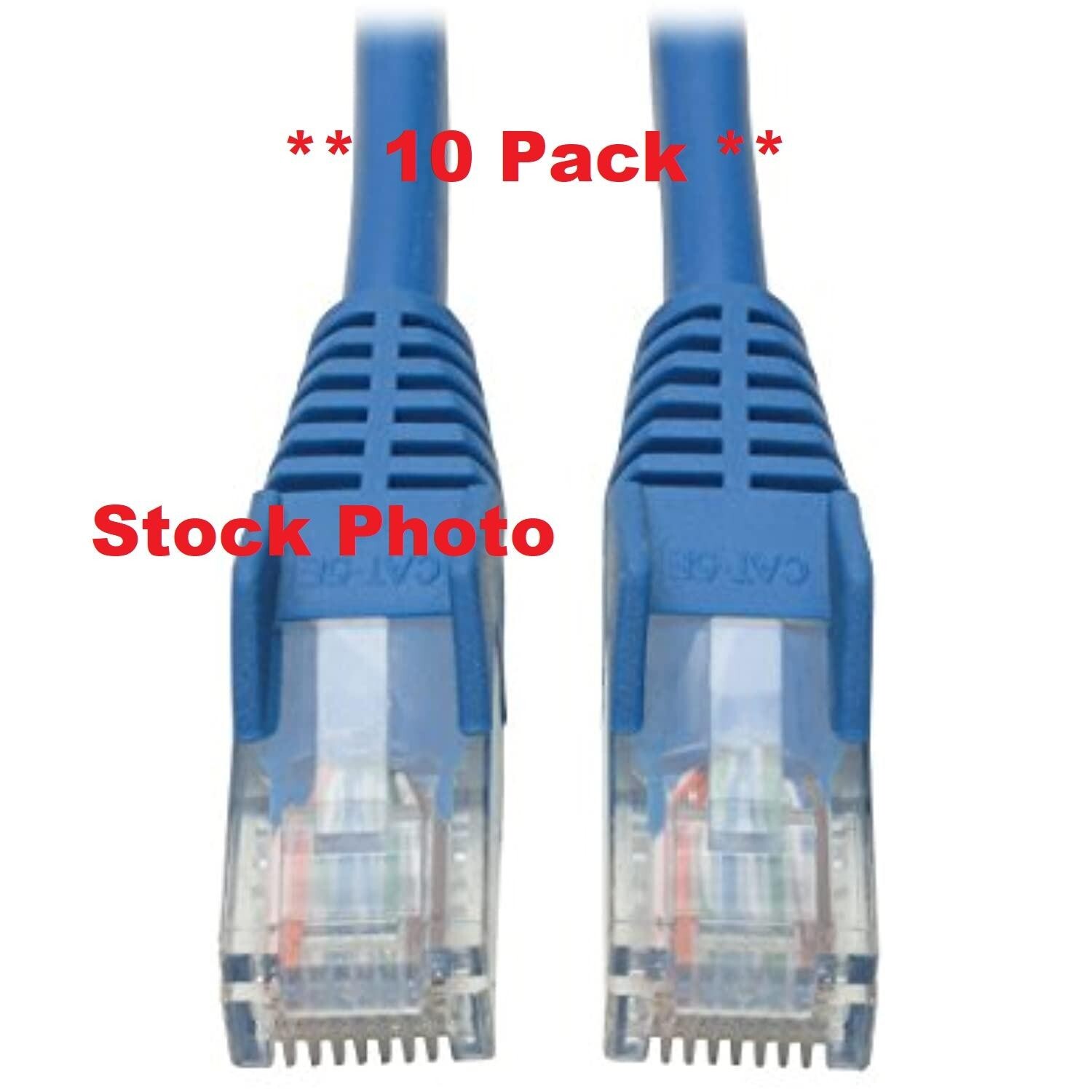 ** 10 Pack ** Tripp Lite N001-002-BL Cat5e Snagless Molded Cable 2ft