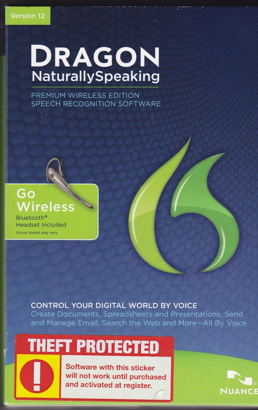Dragon Naturally Speaking Premium Wireless Edition 12 Calisto Bluetooth Headset