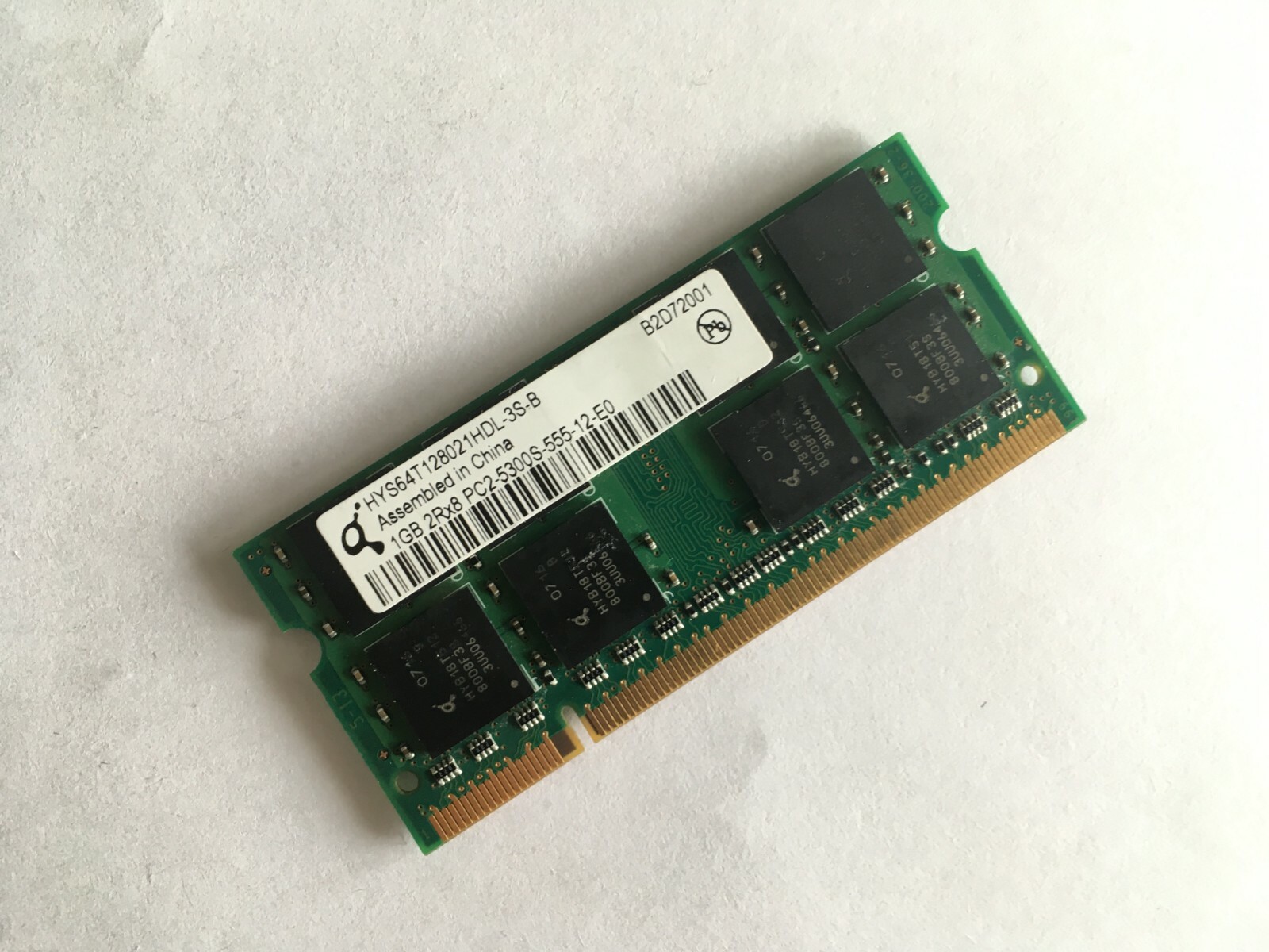 Qimonda HYS64T128021HDL-3S-B 1GB PC2-5300S DDR2 667 SODIMM Memory Laptop Noteboo